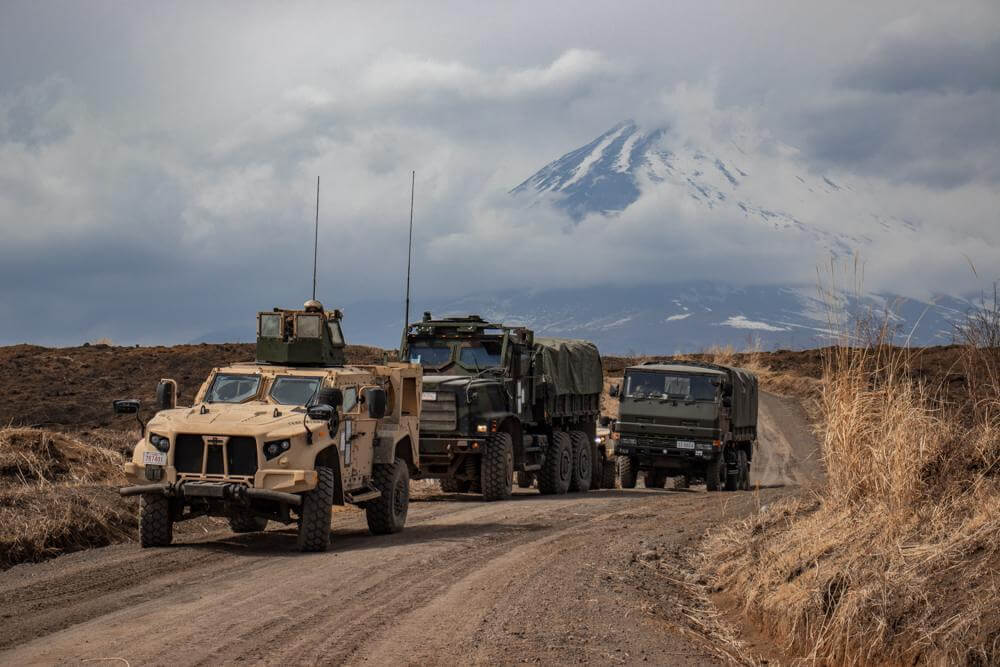 MRAP Vehicle Convoy